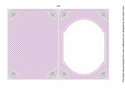 Lilac Dotty Fashion Base 7x5in Folded Insert
