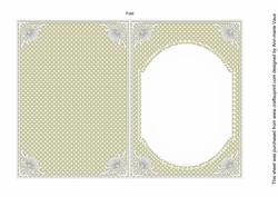 Olive Dotty Fashion Base 7x5in Folded Insert