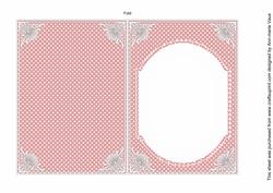 Pink Dotty Fashion Base 7x5in Folded Insert