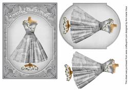 Silver Butterfly Dressed for Success 7x5inch Fashion Topper