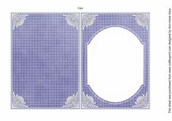 Blue Checked Fashion Base 7x5in Folded Insert