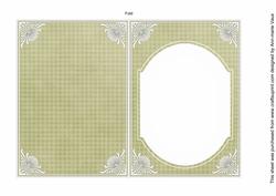 Cream Checked Fashion Base 7x5in Folded Insert