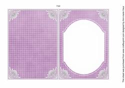 Lilac Checked Fashion Base 7x5in Folded Insert