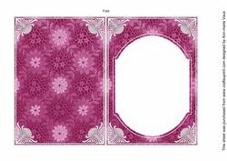 Cerise Lace Flower Fashion Base 7x5in Folded Insert