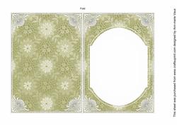 Cream Lace Flower Fashion Base 7x5in Folded Insert
