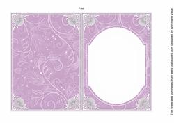 Lilac Little Birdy Fashion Base 7x5in Folded Insert