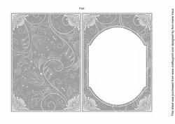 Silver Little Birdy Fashion Base 7x5in Folded Insert
