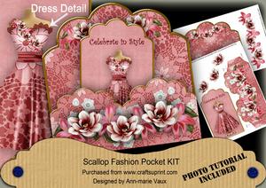 Red Magnolia Celebrate in Style Scallop Fashion Tag Cf Kit