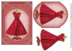 Red Dotty Our Grand-daughter 7x5inch Fashion Topper