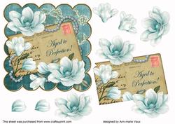 Teal Magnolia Aged to Perfection 6in Step by Step