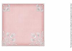 Pink 7in Ornate Lace Tag Matching Insert Panel
