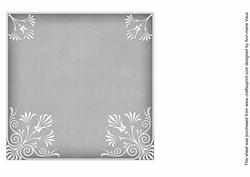 Black 7in Ornate Lace Tag Matching Insert Panel