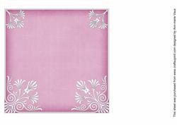 Cerise 7in Ornate Lace Tag Matching Insert Panel