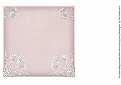 Dpink 7in Ornate Lace Tag Matching Insert Panel