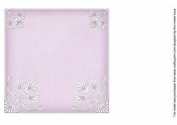 Lilac 7in Ornate Lace Tag Matching Insert Panel