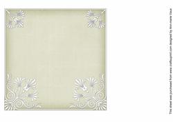 Olive 7in Ornate Lace Tag Matching Insert Panel