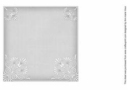 Silver 7in Ornate Lace Tag Matching Insert Panel