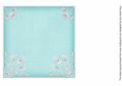Teal 7in Ornate Lace Tag Matching Insert Panel