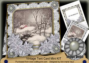 Black Winter Walk 7inch Vintage Tent Card Mini Kit