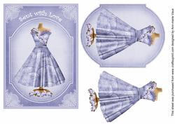 Blue Butterfly Sent with Love 7x5inch Fashion Topper