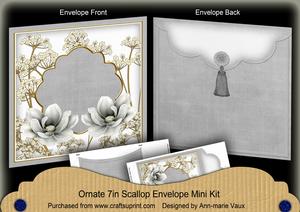 Silver Magnolia Time 7x7inch Easy Assemble Envelope Mini Kit