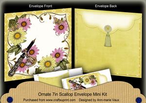Lemon Daisy Fancy 7x7inch Easy Assemble Envelope Mini Kit
