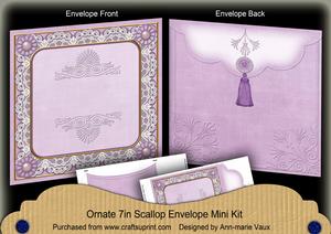 Lilac Tent Lace 7x7inch Easy Assemble Envelope Mini Kit