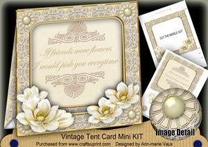 Cream Magnolia If Friends Were - 7in Tent Card Mini Kit
