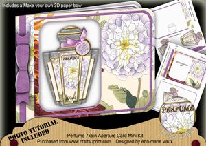 White Floral Perfume 7x5inch Aperture Card Mini Kit