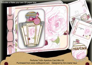Pink Rose Perfume 7x5inch Aperture Card Mini Kit