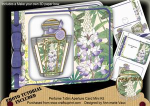 Blue Lupin Perfume 7x5inch Aperture Card Mini Kit