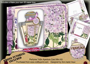 Lilac Hydrangea Perfume 7x5inch Aperture Card Mini Kit