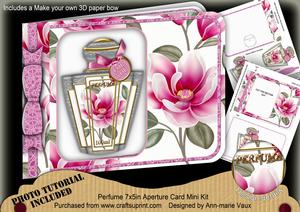 Cerise Magnolia Perfume 7x5inch Aperture Card Mini Kit