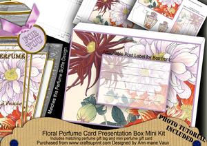 White Dahlia Floral Perfume Presentation Box