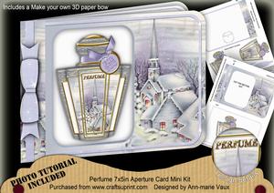 Christmas Bluevillage Perfume 7x5inch Aperture Card Mini Kit