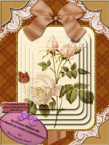 Vintage Rose A4 Decoupage Card Front Kit