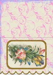 Colourful Tulips A5 Scalloped Edge Card
