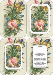 Colourful Tulips A6 Round Corner Tunnel Toppers