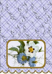 Cornflowers A5 Scallop Edge Card