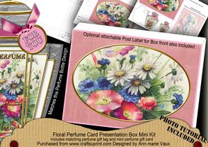Painted Wildflowers Pink Perfume Presentation Box
