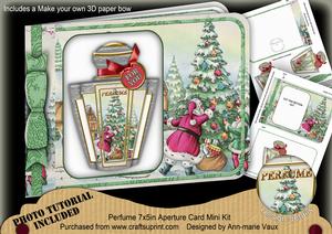 Santas Tree Perfume 7x5inch Aperture Card Mini Kit