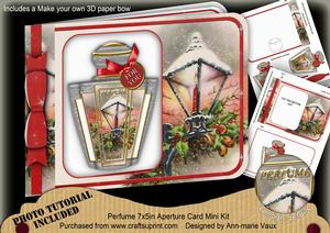 Christmas Lantern Perfume 7x5inch Aperture Card Mini Kit