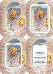 Christmas Angels A5 Round Corner Tunnel Toppers