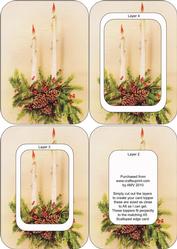 Christmas Candles A6 Round Corner Tunnel Toppers
