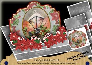 Christmas Silver Lantern 3D Easel Card Mini Kit