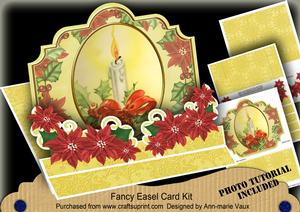 Christmas Single Candle 3D Easel Card Mini Kit