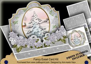 Christmas Snow Tree 3D Easel Card Mini Kit