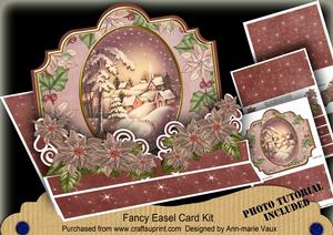 Christmas Snowy Village 3D Easel Card Mini Kit