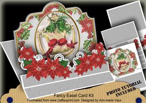 Christmas Lovebirds 3D Easel Card Mini Kit