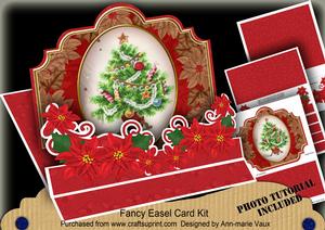 Christmas Tree Red 3D Easel Card Mini Kit